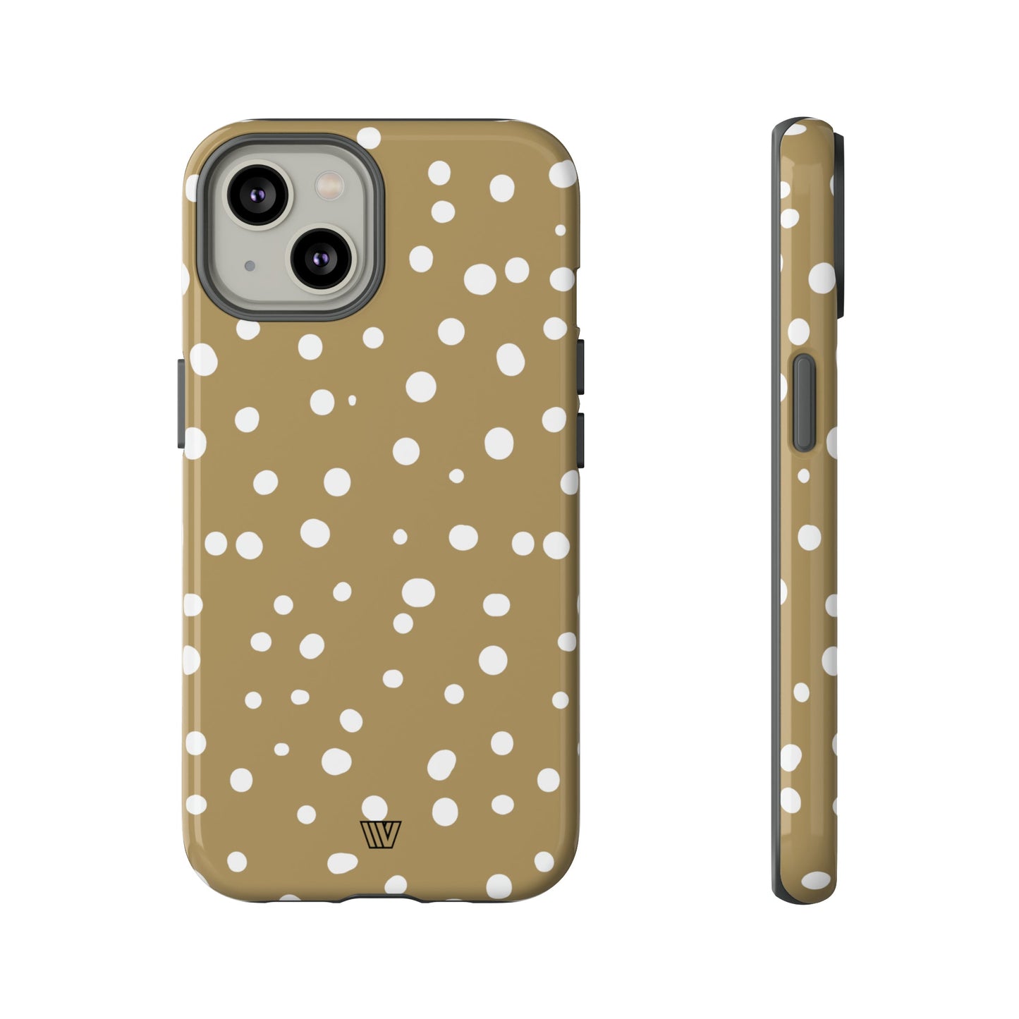 Dark Beige Dots | Tough Phone Case, view 2048 — Soul Flow Apparel