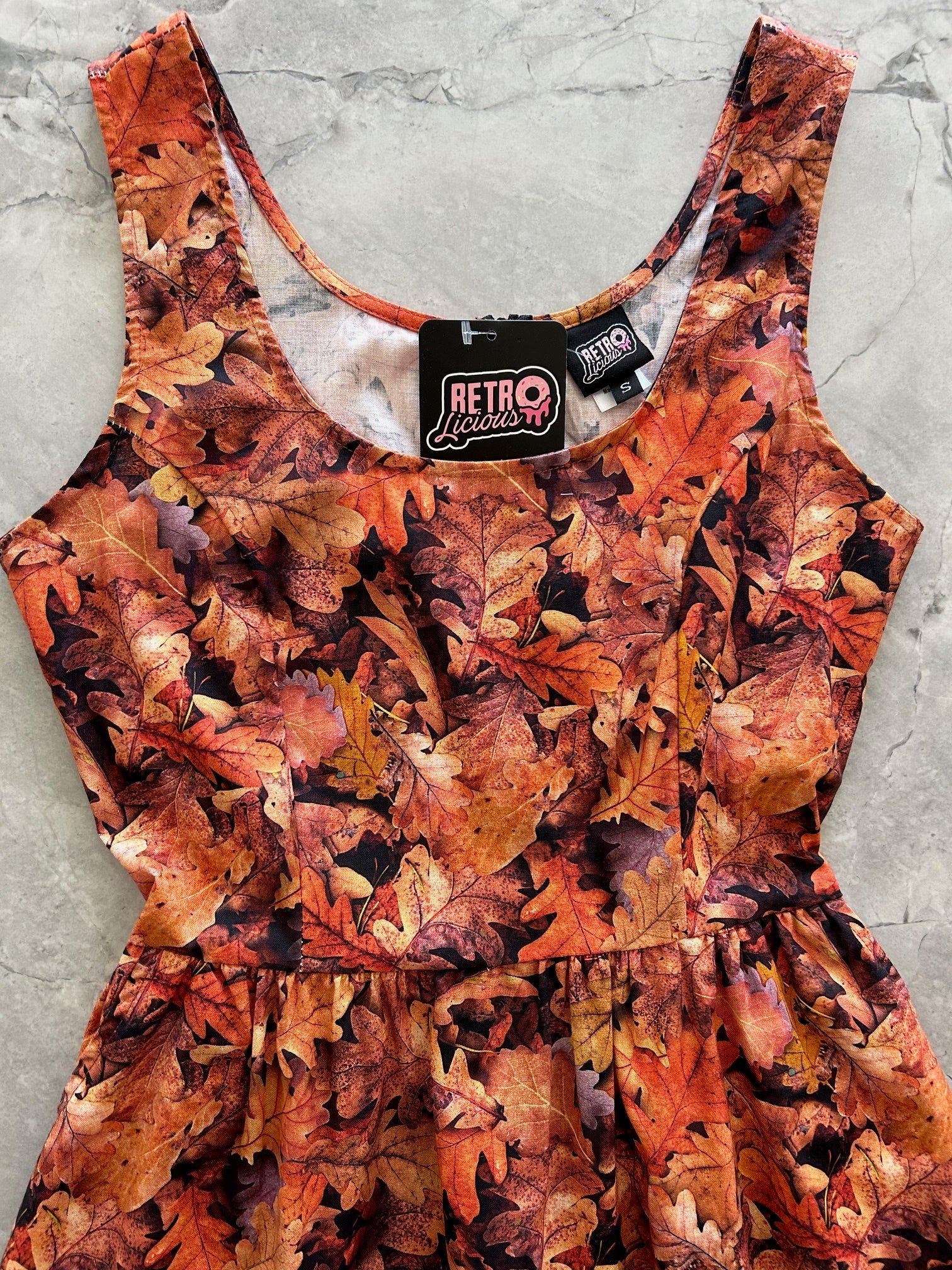 Leaves Fit & Flare Dress — Soul Flow Apparel
