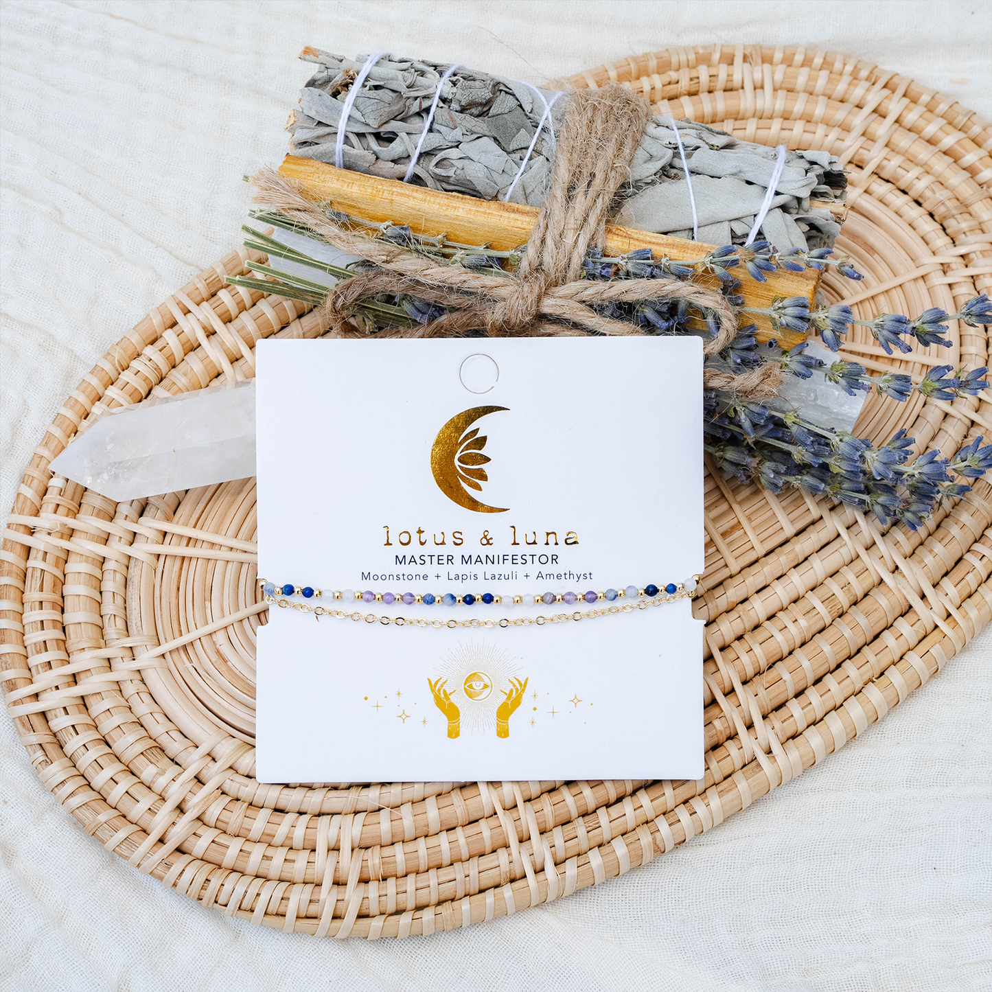 Master Manifestor 2mm Layered Healing Bracelet, view 5 — Soul Flow Apparel