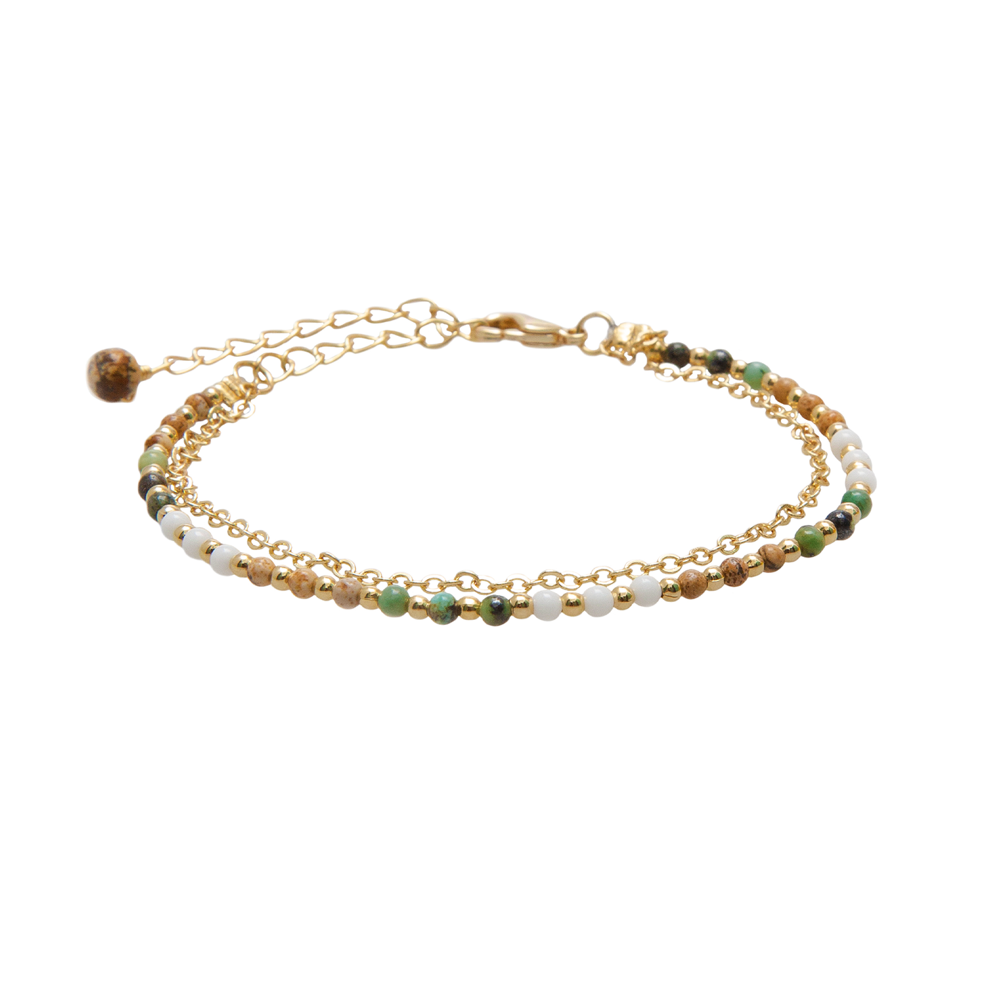 Peace Protector 2mm Layered Healing Bracelet, view 1 — Soul Flow Apparel