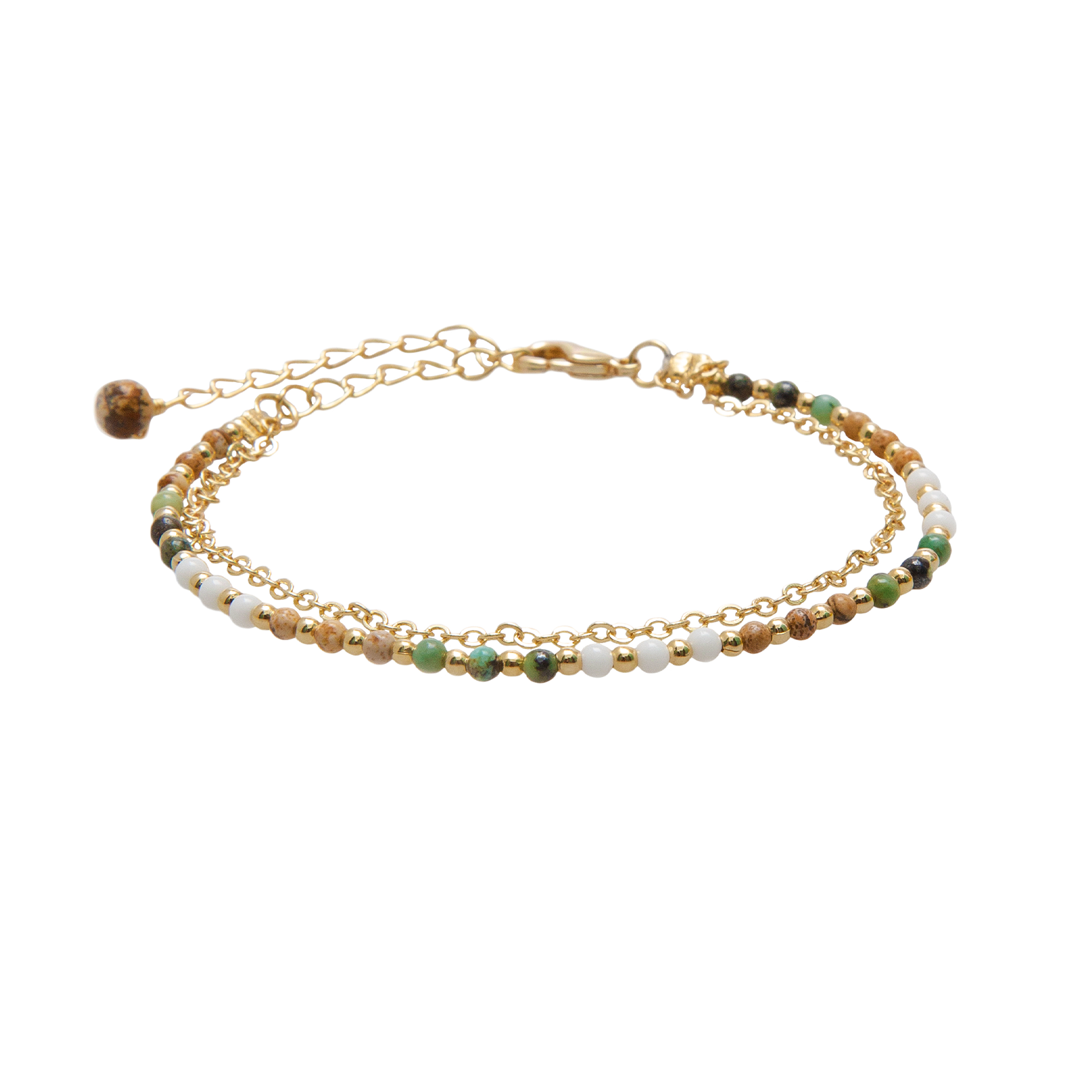Peace Protector 2mm Layered Healing Bracelet, view 1 — Soul Flow Apparel