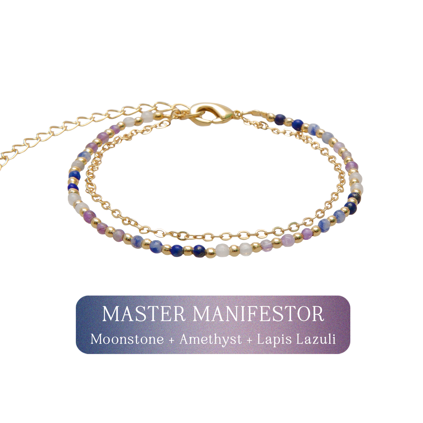 Master Manifestor 2mm Layered Healing Bracelet, view 5 — Soul Flow Apparel