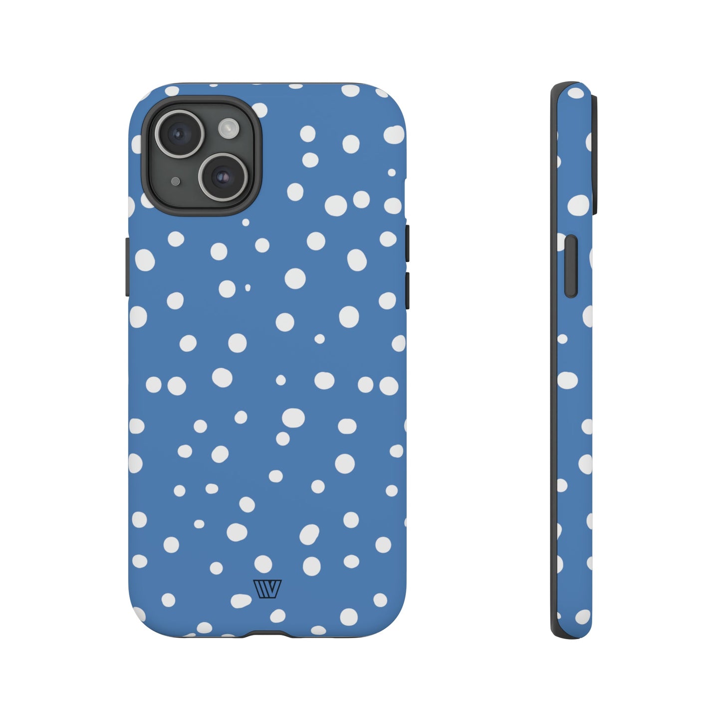 Dusty Blue Dots | Tough Phone Case, view 2048 — Soul Flow Apparel