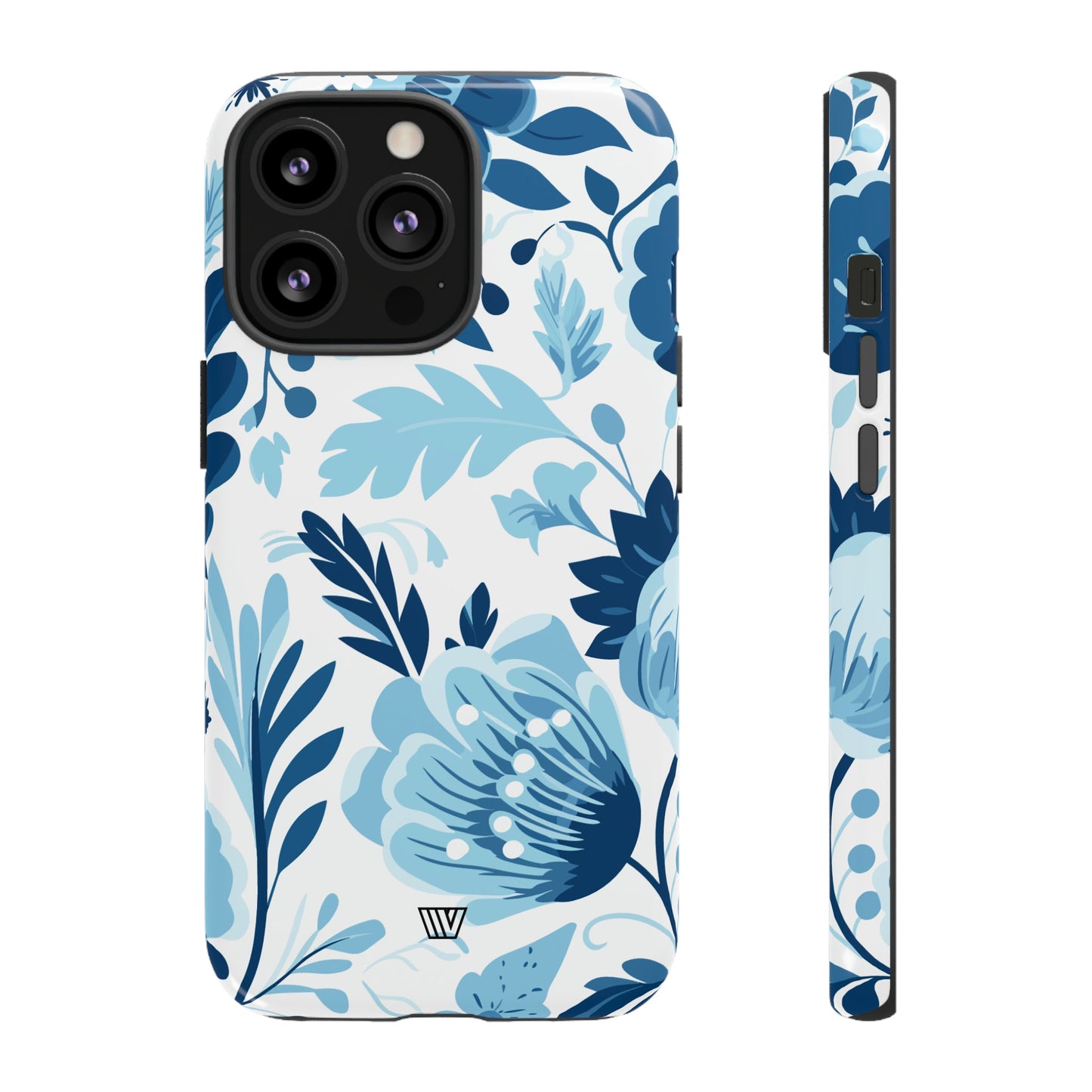 Blue White Flowers | Tough Phone Case, view 2048 — Soul Flow Apparel