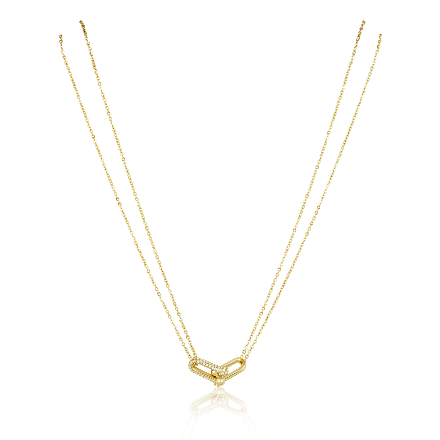 U Link Pave Necklace — Soul Flow Apparel