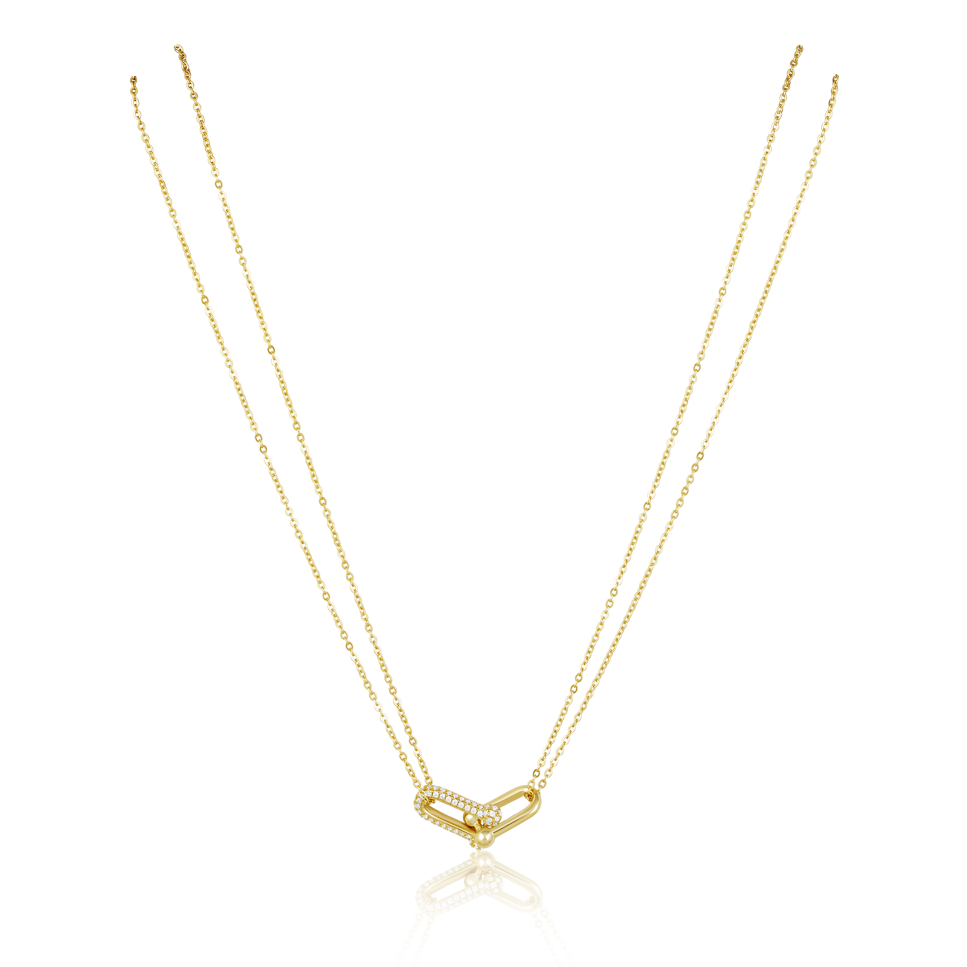 U Link Pave Necklace — Soul Flow Apparel