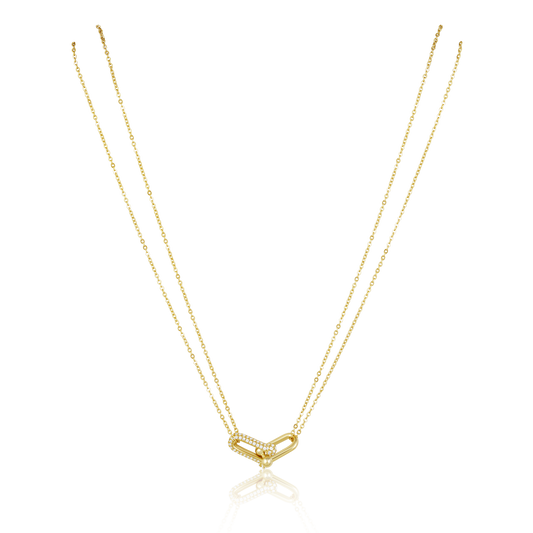 U Link Pave Necklace — Soul Flow Apparel