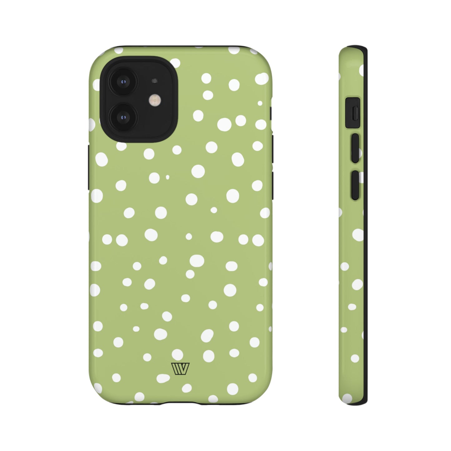 Pale Olive Dots | Tough Phone Case, view 2048 — Soul Flow Apparel