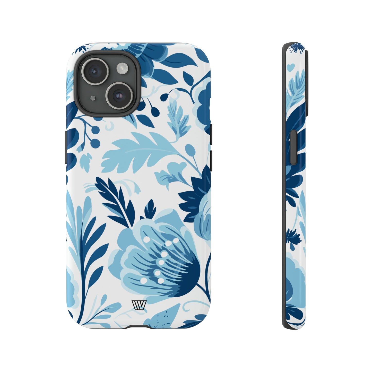 Blue White Flowers | Tough Phone Case, view 2048 — Soul Flow Apparel
