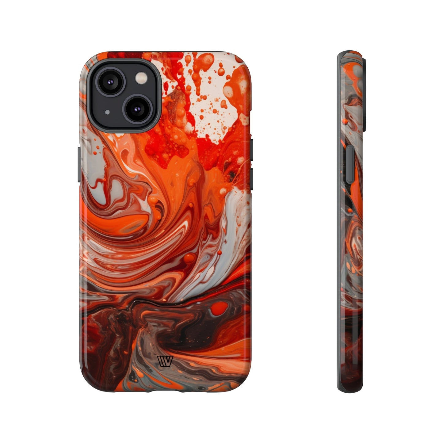 White Fire Paint Swirl | Tough Phone Case, view 2048 — Soul Flow Apparel