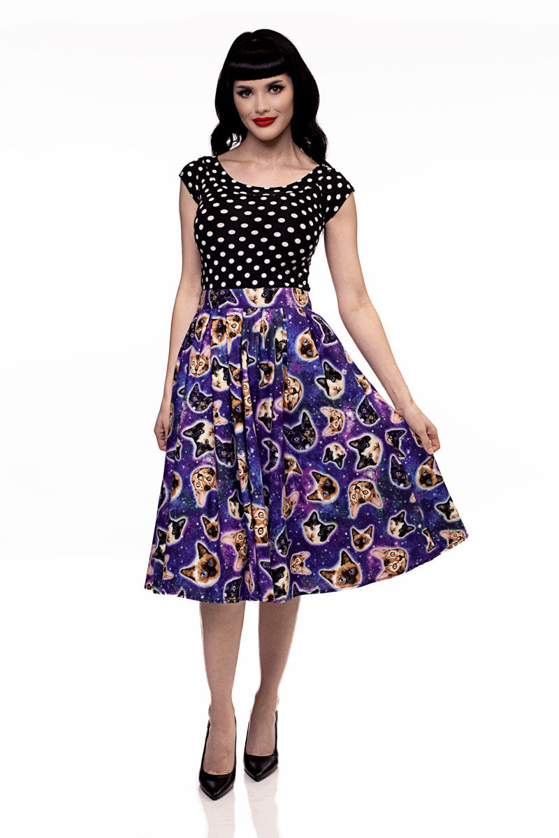 Boat Neck Top in Polka Dots, view 3952 — Soul Flow Apparel