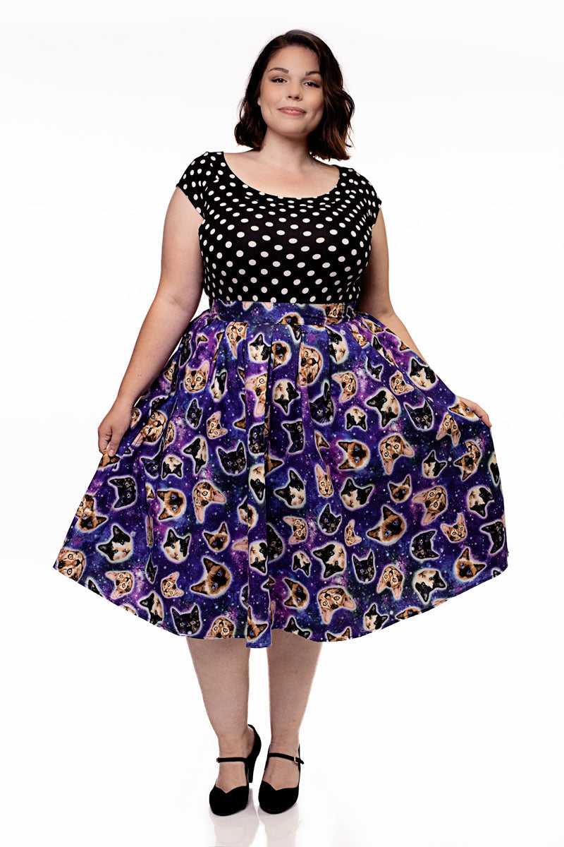 Boat Neck Top in Polka Dots in p, view 3952 — Soul Flow Apparel