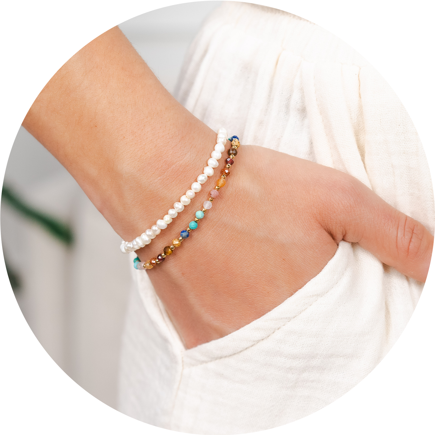 Master Healer 3mm Metal Accent Bracelet, view 3 — Soul Flow Apparel
