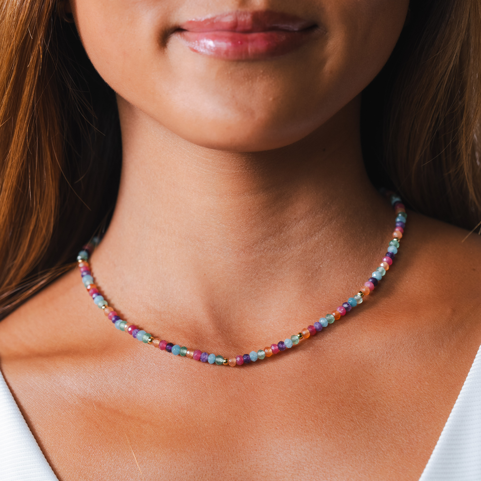 Lucky Charm 3mm Healing Necklace, view 3 — Soul Flow Apparel