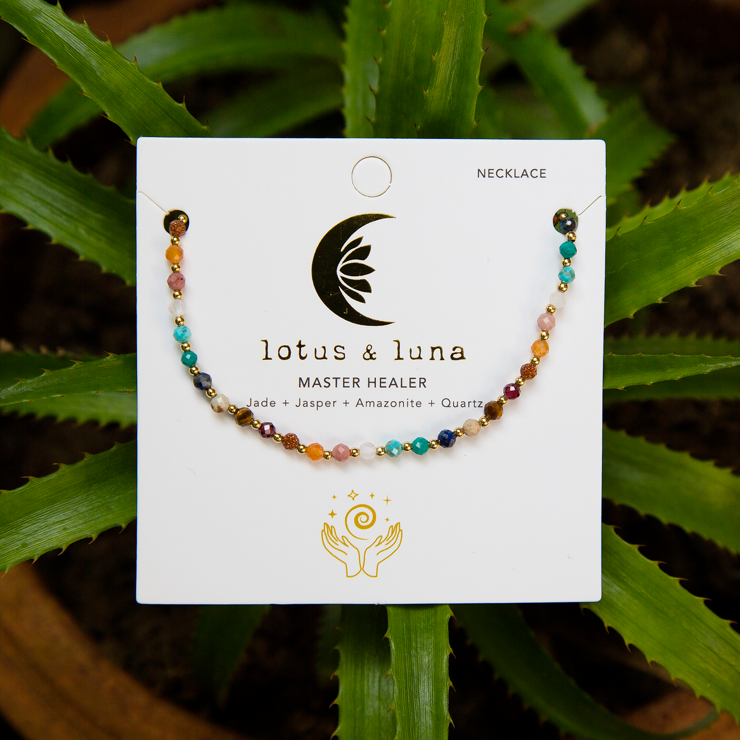 Master Healer 3mm + 2mm Necklace Stack, view 2 — Soul Flow Apparel