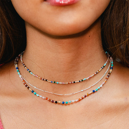 Master Healer 3mm + 2mm Necklace Stack, view 5 — Soul Flow Apparel