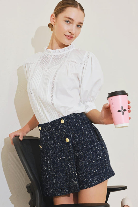 Pure Poetry Victorian Woven Top — Soul Flow Apparel