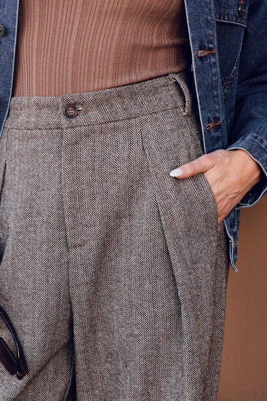 Vibrant Daze Woolen Pants, view 3 — Soul Flow Apparel