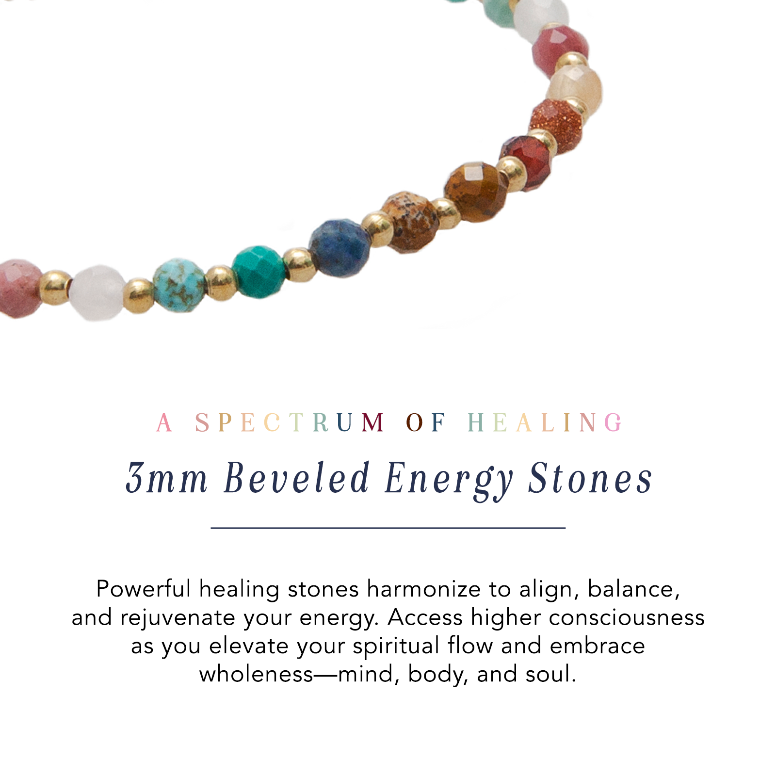 Master Healer 3mm Metal Accent Bracelet — Soul Flow Apparel