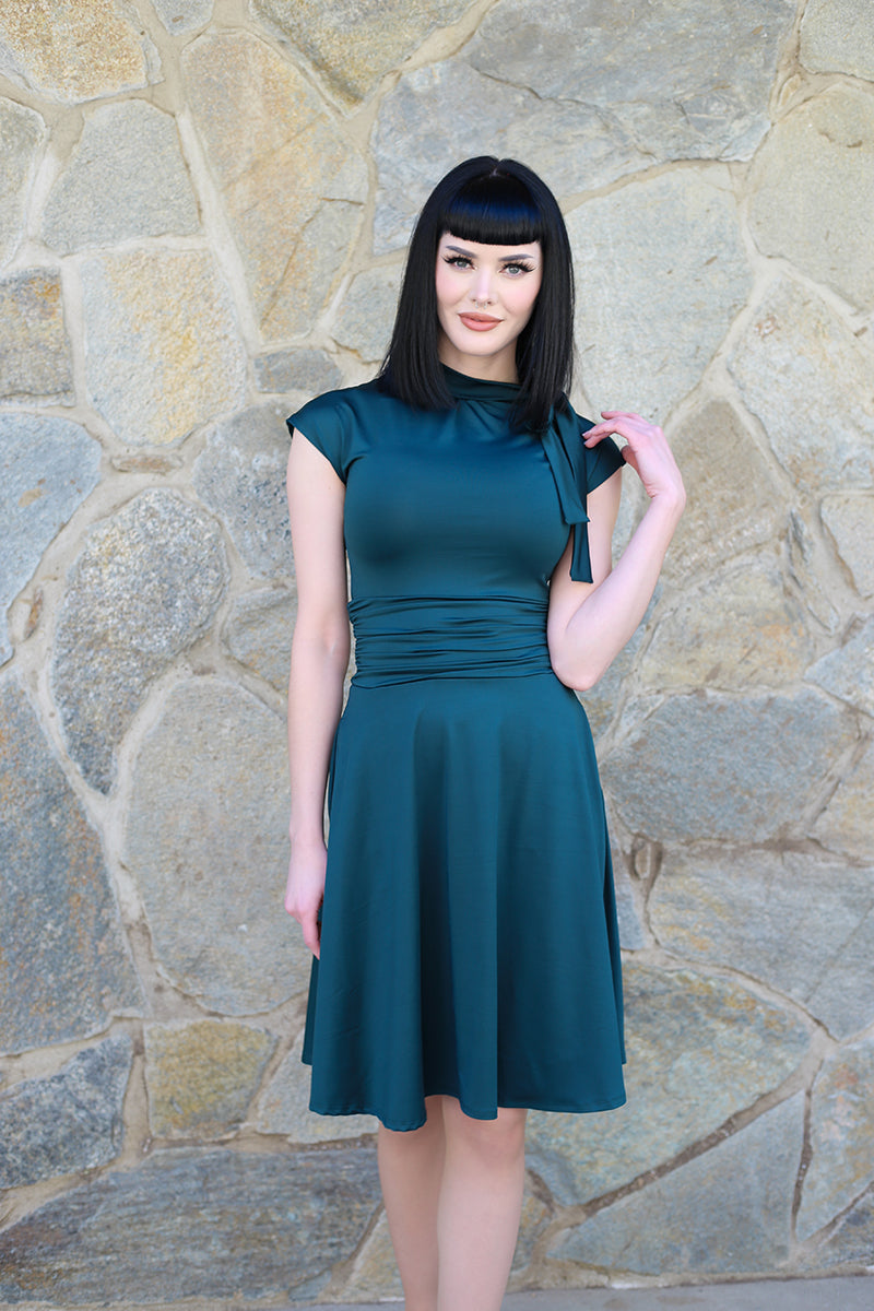 Bombshell Dress in Spruce Green - Xl Only — Soul Flow Apparel