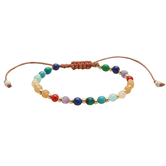 Aloha State of Mind 4mm Metal Accent Healing Bracelet, view 1 — Soul Flow Apparel