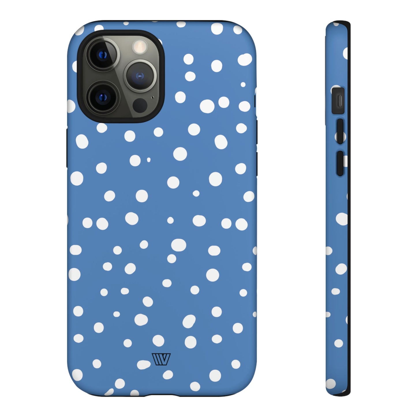 Dusty Blue Dots | Tough Phone Case, view 2048 — Soul Flow Apparel