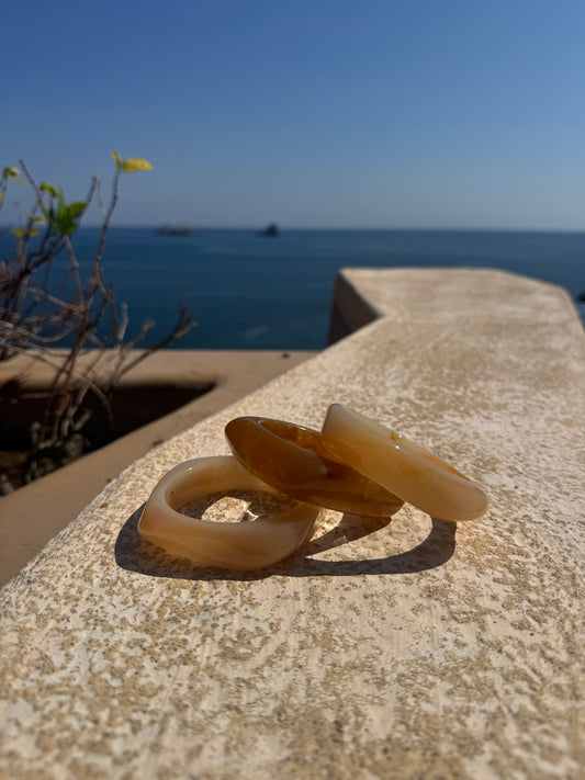 Beige Acrylic Bangle — Soul Flow Apparel