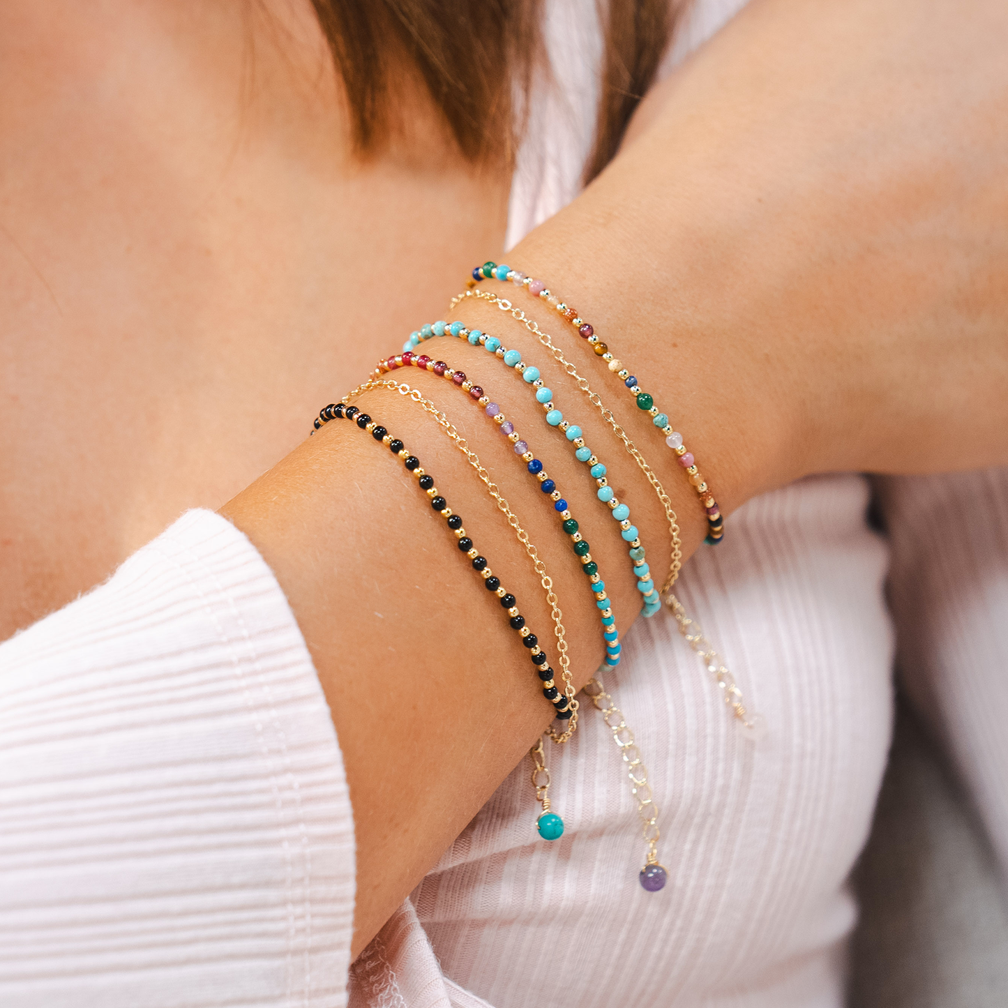 Master Healer 2mm Metal Accent Healing Bracelet in 2copy — Soul Flow Apparel