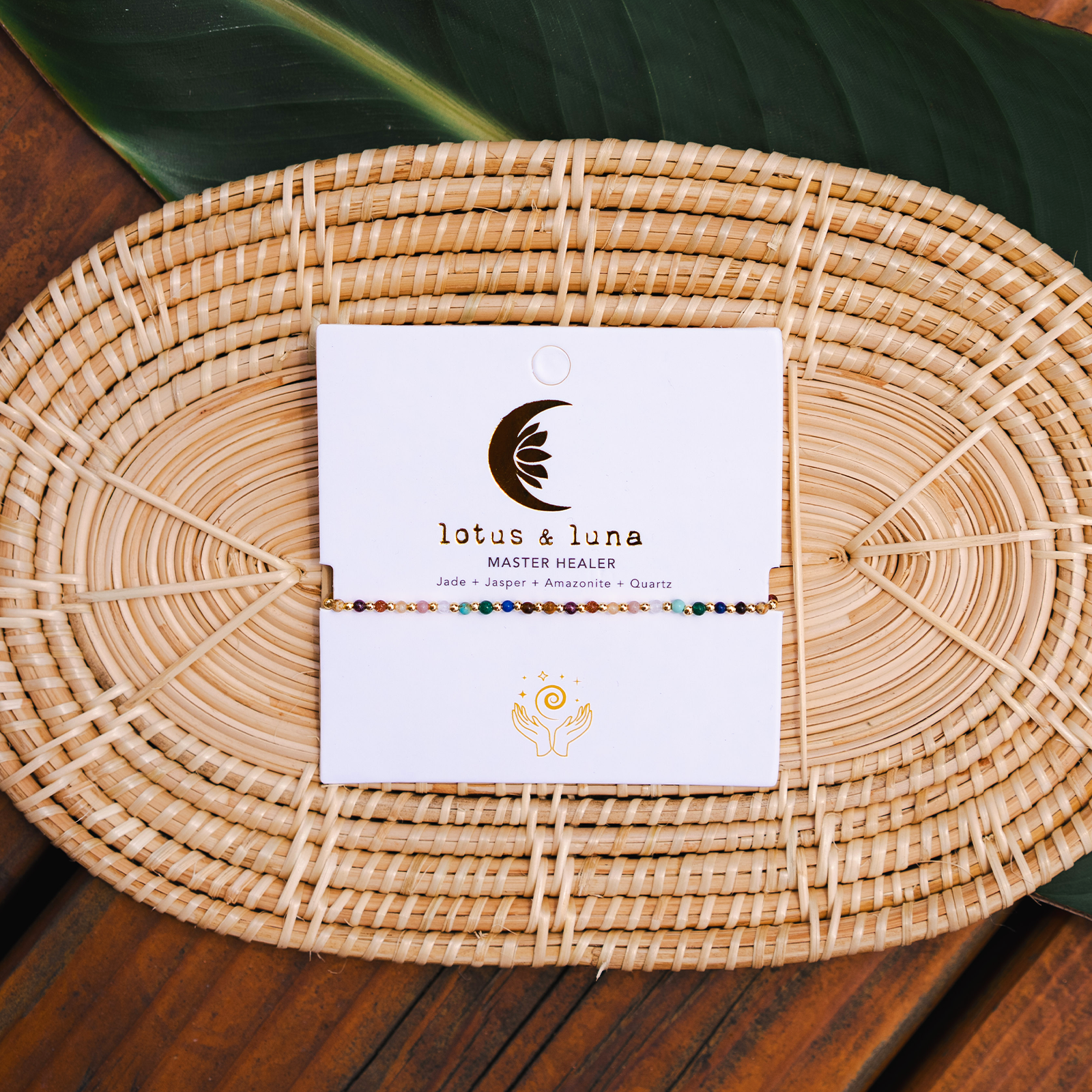 Master Healer 2mm Metal Accent Healing Bracelet, view 7 — Soul Flow Apparel