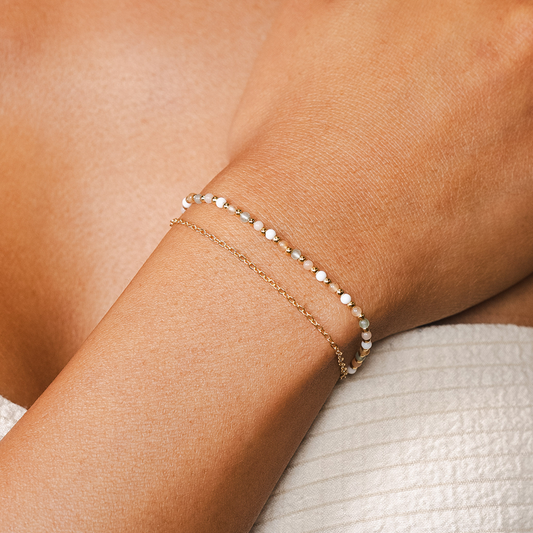 Good Fortune + Growth 2mm Layered Healing Bracelet, view 5 — Soul Flow Apparel