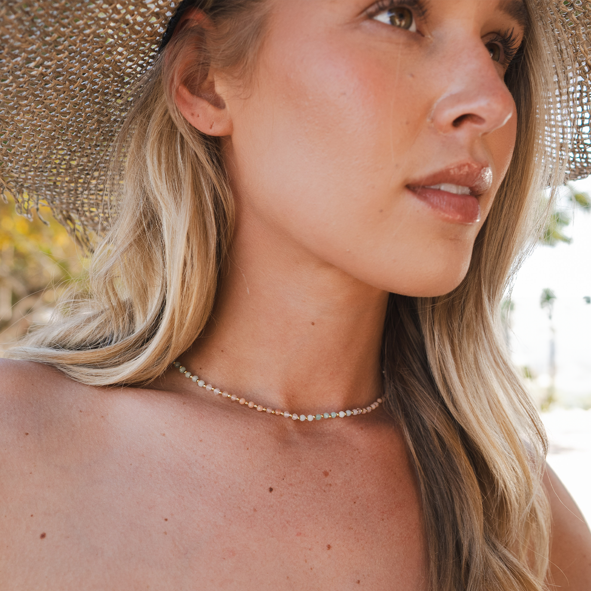 Positive Energy 3mm Healing Necklace, view 6 — Soul Flow Apparel