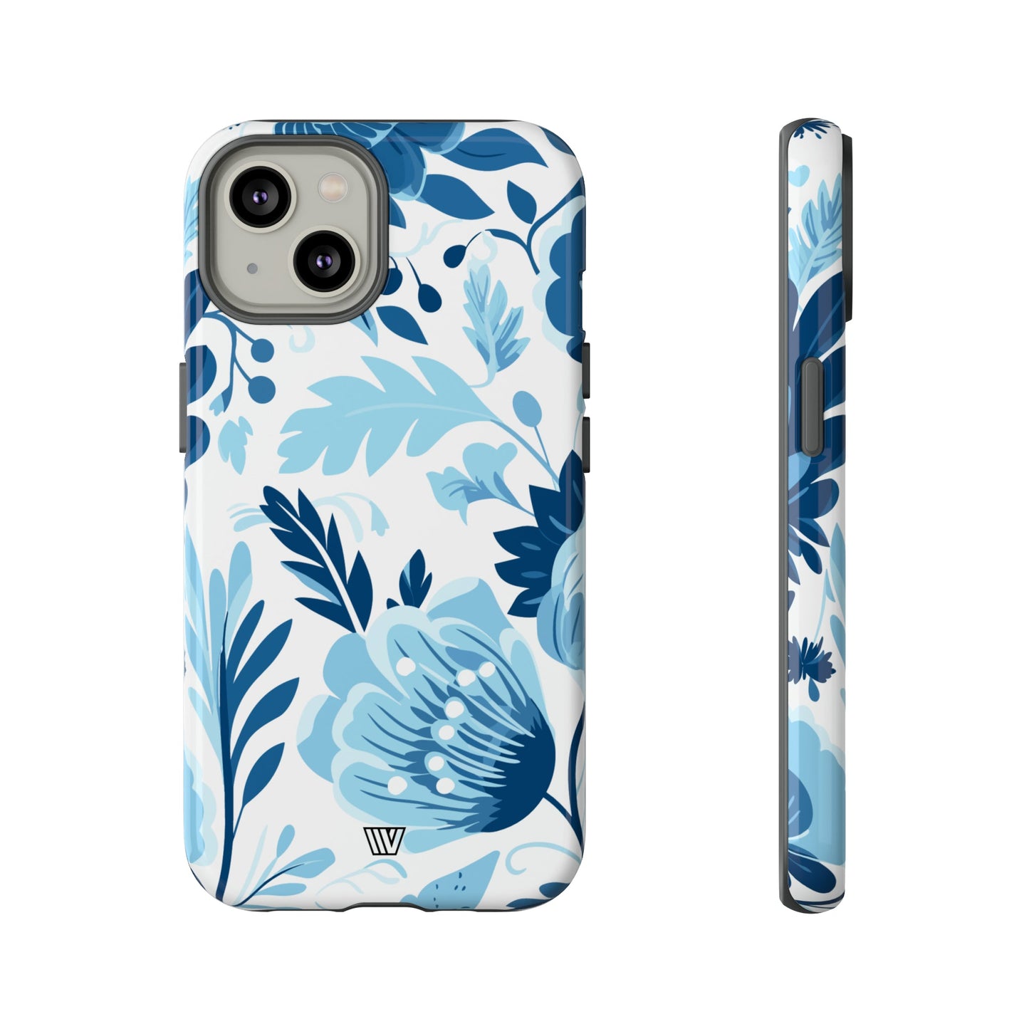 Blue White Flowers | Tough Phone Case, view 2048 — Soul Flow Apparel