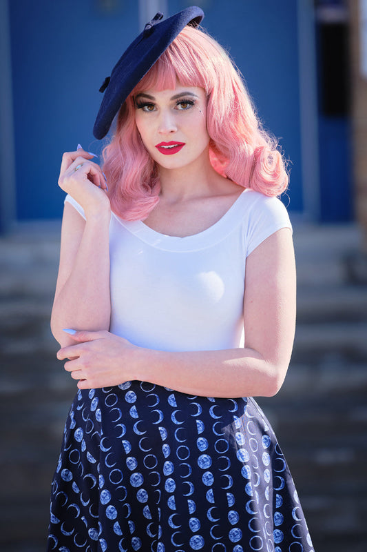 Let's Phase It Skater Skirt - Plus Sizes Only in closeup, view 4312 — Soul Flow Apparel