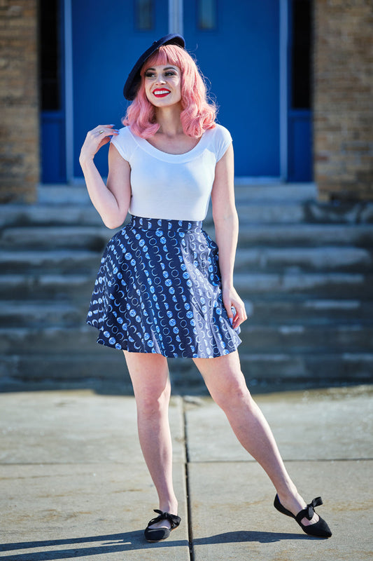 Let's Phase It Skater Skirt - Plus Sizes Only, view 4312 — Soul Flow Apparel