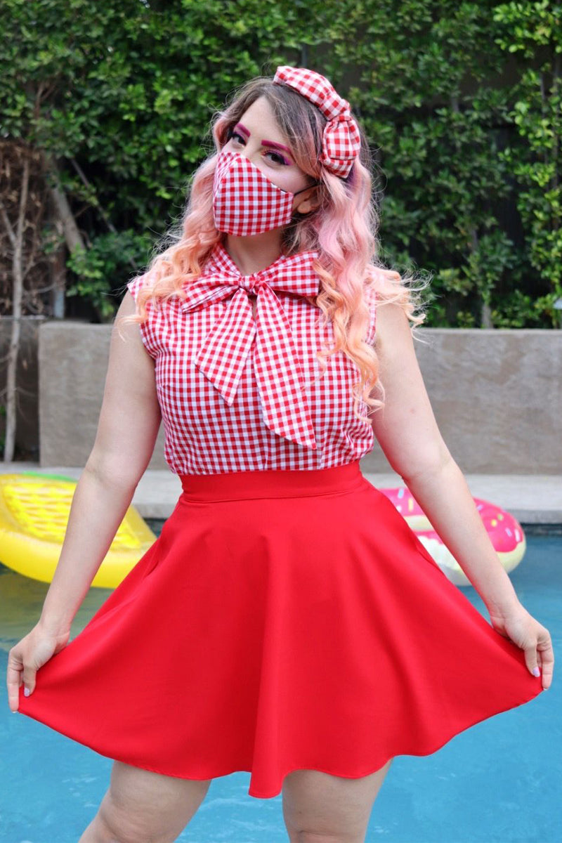 Berry Good / Red Gingham Reversible Mask — Soul Flow Apparel