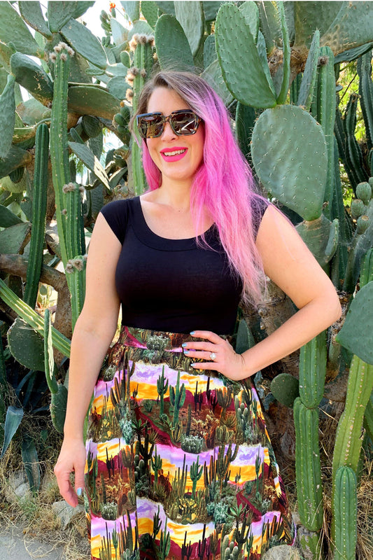 Desert Dreams A-Line Skirt, view 3 — Soul Flow Apparel