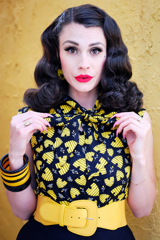 Honey Hives Bow Top, view 1 — Soul Flow Apparel