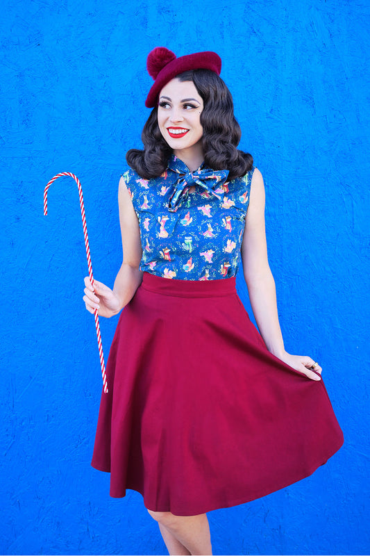 Charlotte Skirt in Burgundy - 4x Only in alt — Soul Flow Apparel