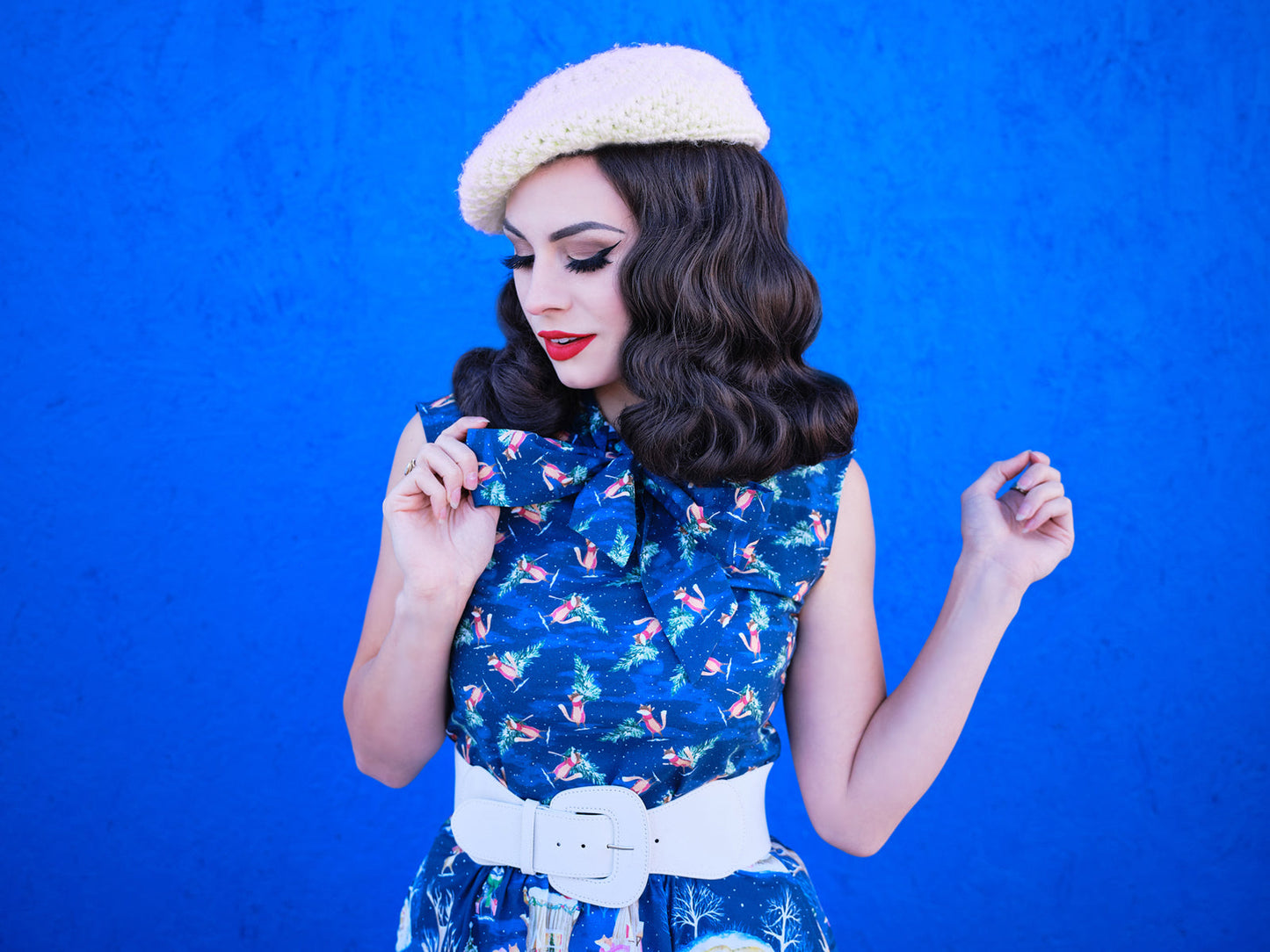 Festive Fox Bow Top - Plus Sizes Only, view 2 — Soul Flow Apparel