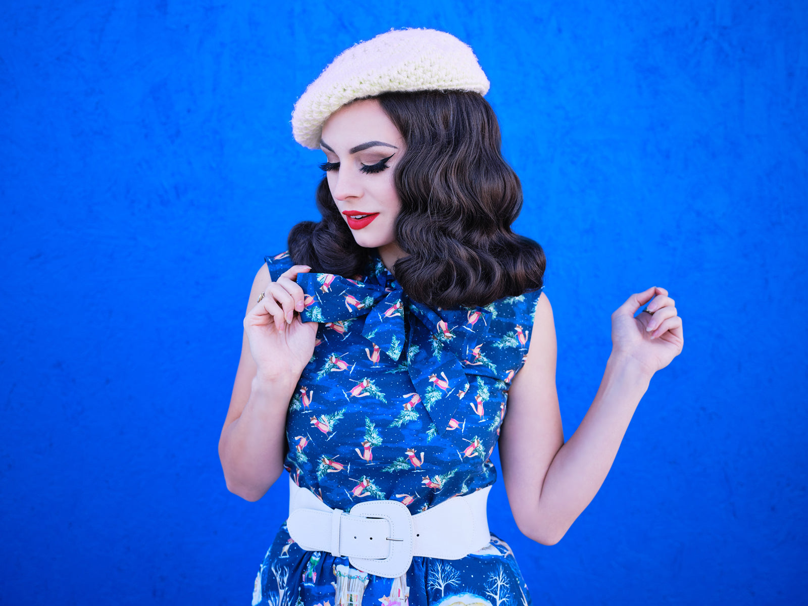 Festive Fox Bow Top - Plus Sizes Only, view 2 — Soul Flow Apparel