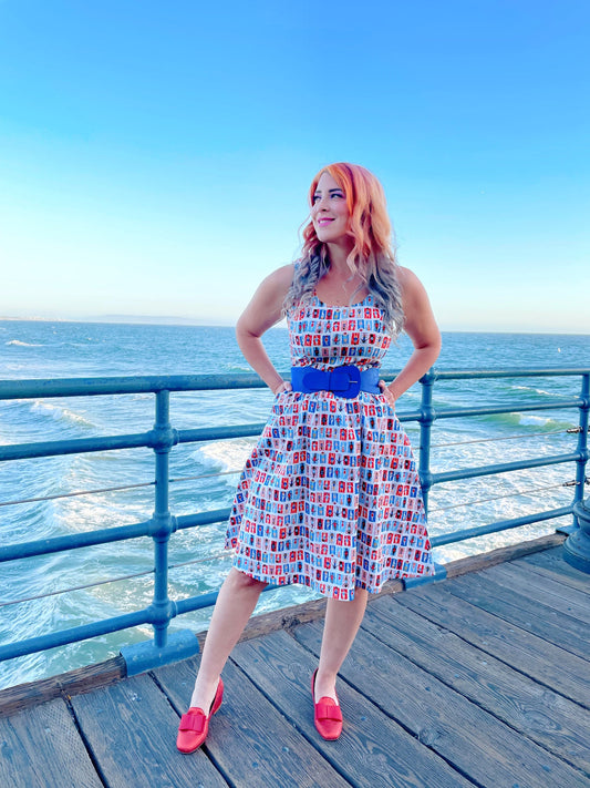Sunny Days Fit & Flare Dress - Large Only, view 2 — Soul Flow Apparel