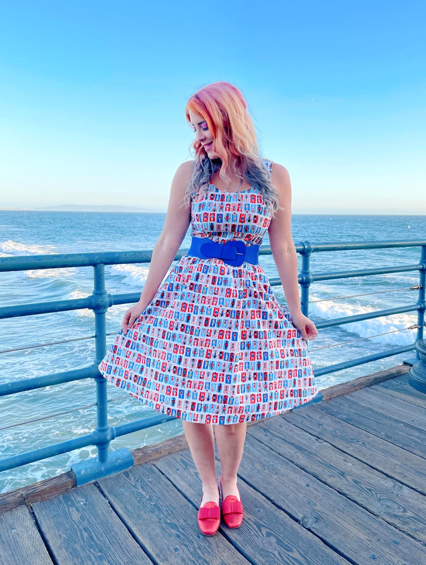 Sunny Days Fit & Flare Dress - Large Only, view 3 — Soul Flow Apparel