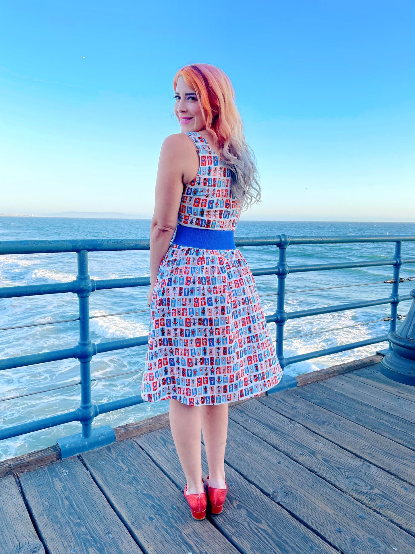 Sunny Days Fit & Flare Dress - Large Only, view 4 — Soul Flow Apparel