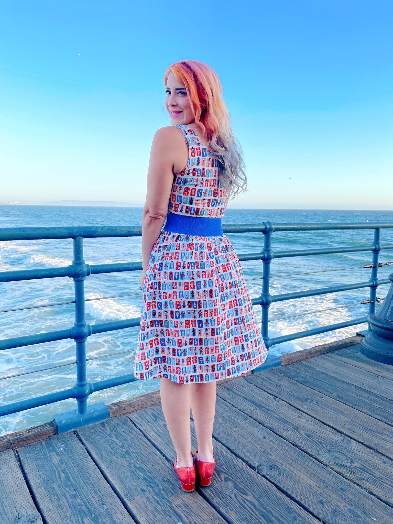 Sunny Days Fit & Flare Dress - Large Only, view 4 — Soul Flow Apparel