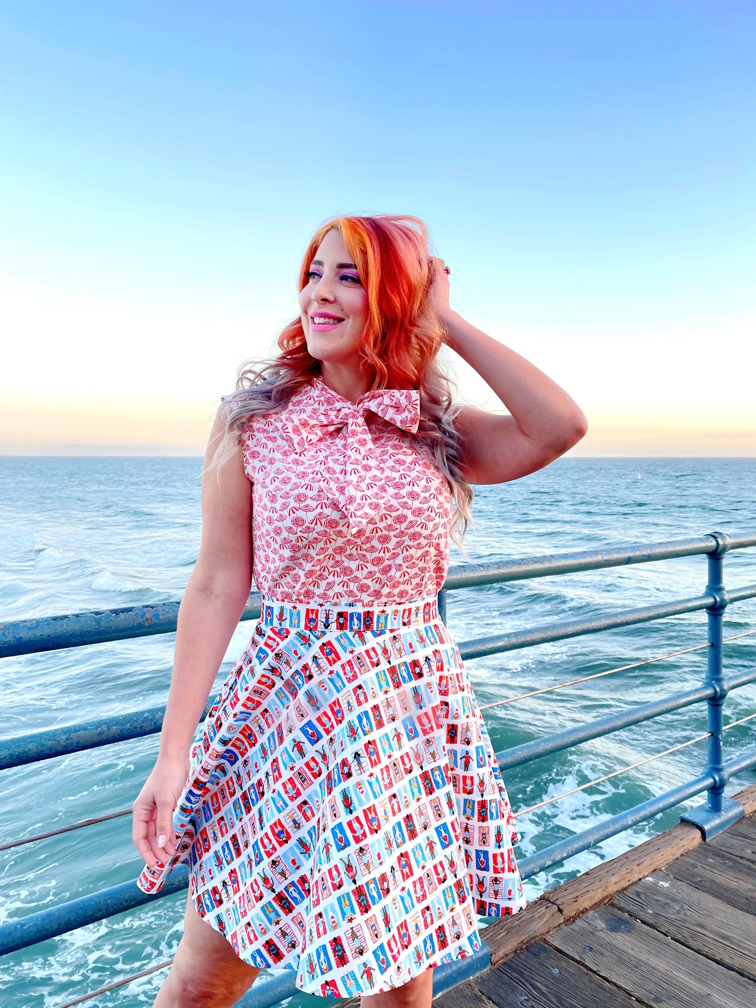 Umbrella Bow Top - Plus Sizes Only, view 7 — Soul Flow Apparel