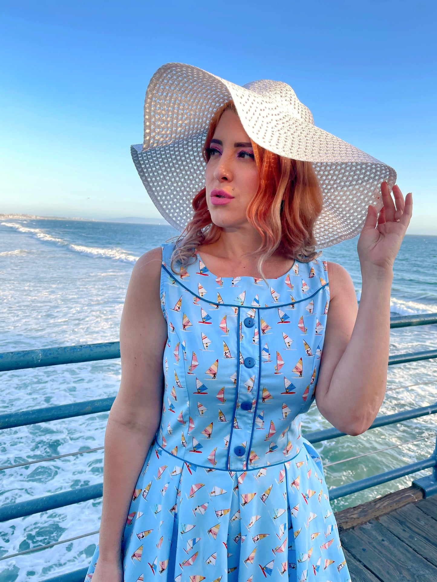 Elizabeth Dress in Windsurfer, view 5 — Soul Flow Apparel