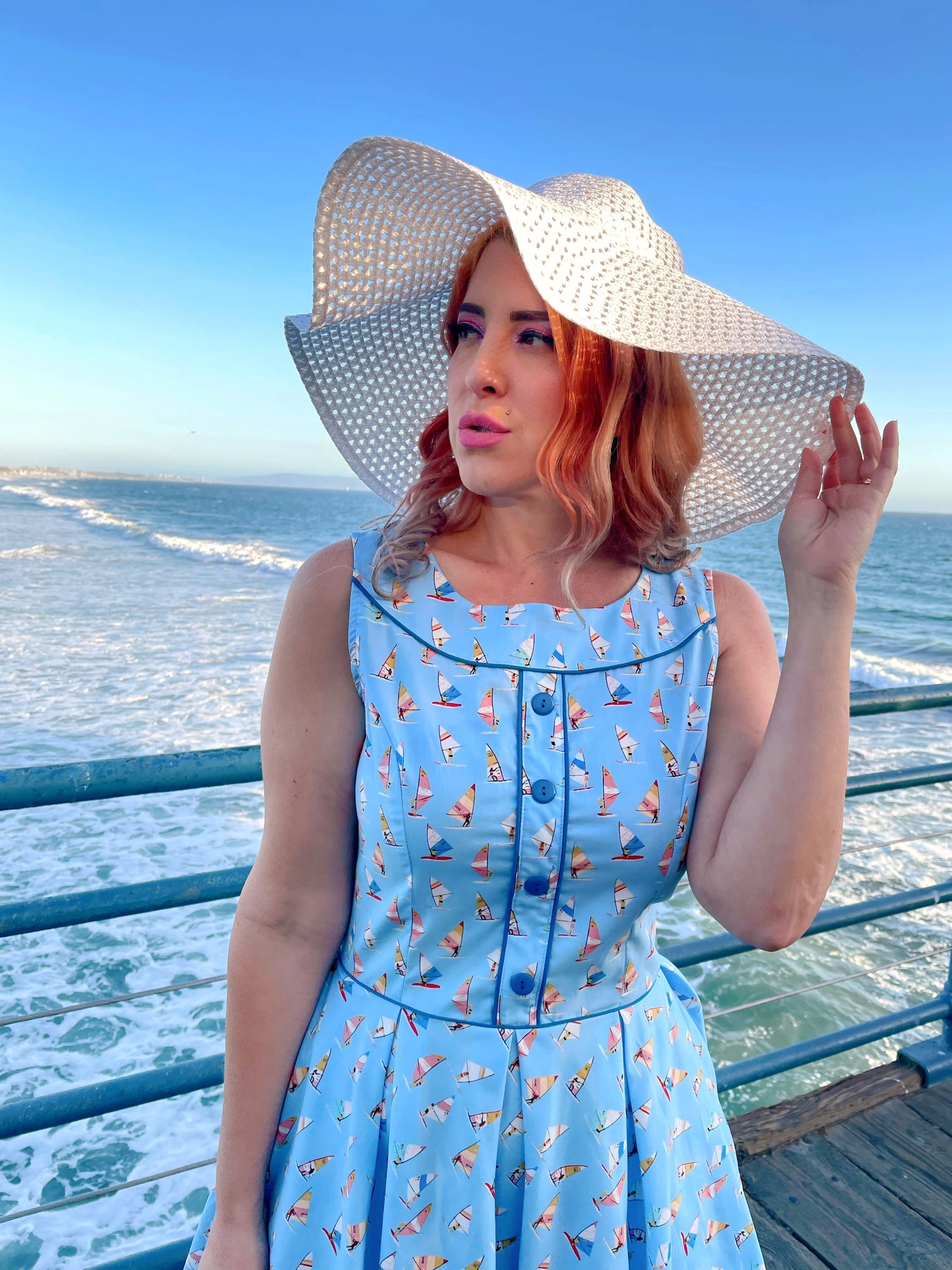 Elizabeth Dress in Windsurfer, view 5 — Soul Flow Apparel
