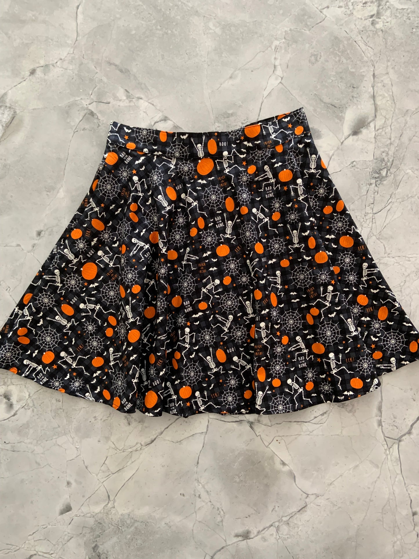 Glow in the Dark Dancing Bones Skater Skirt — Soul Flow Apparel