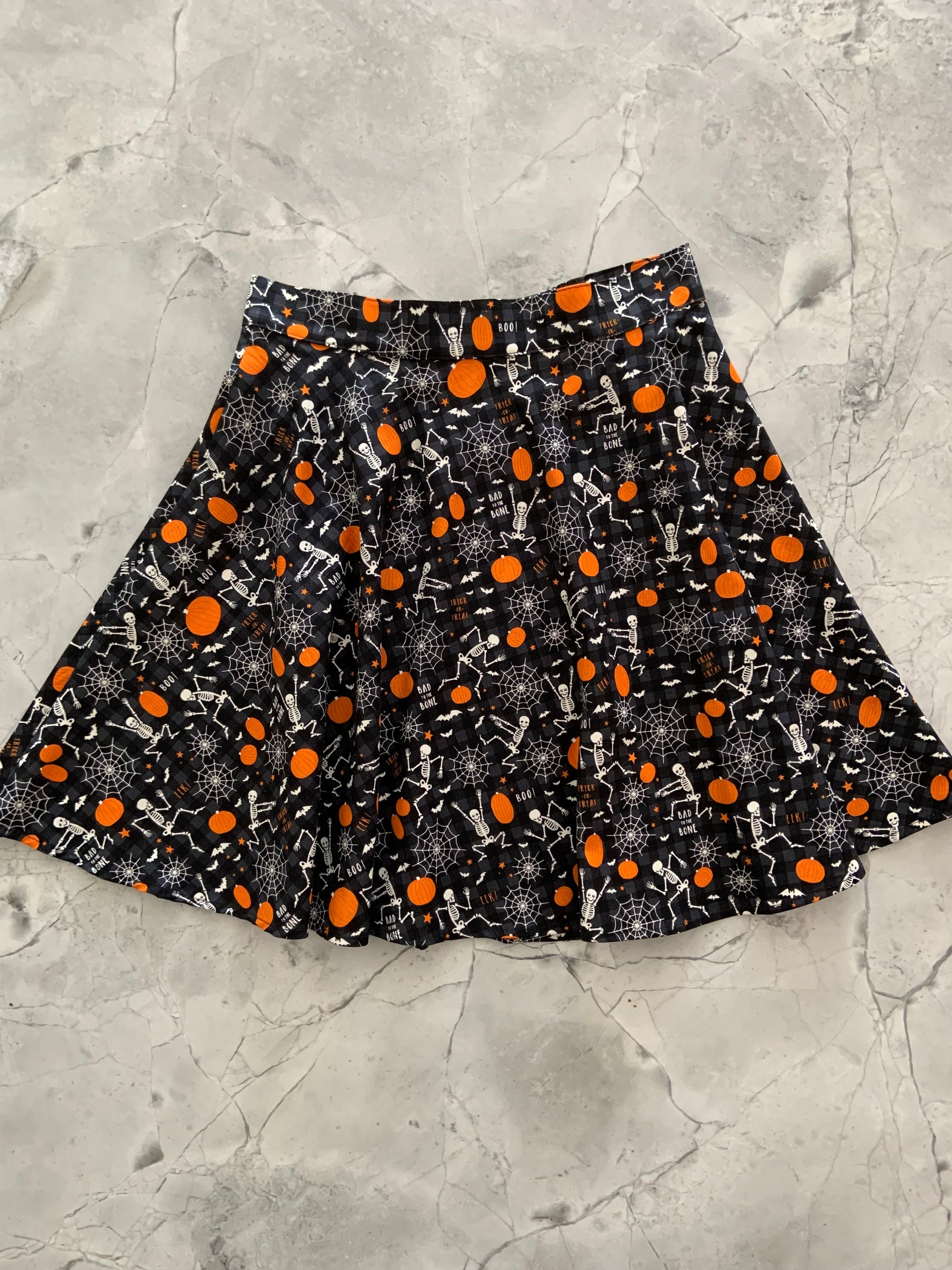 Glow in the Dark Dancing Bones Skater Skirt — Soul Flow Apparel
