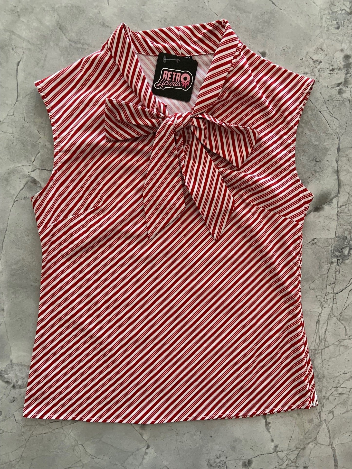 Candy Cane Stripe Bow Top - Plus Sizes Only — Soul Flow Apparel